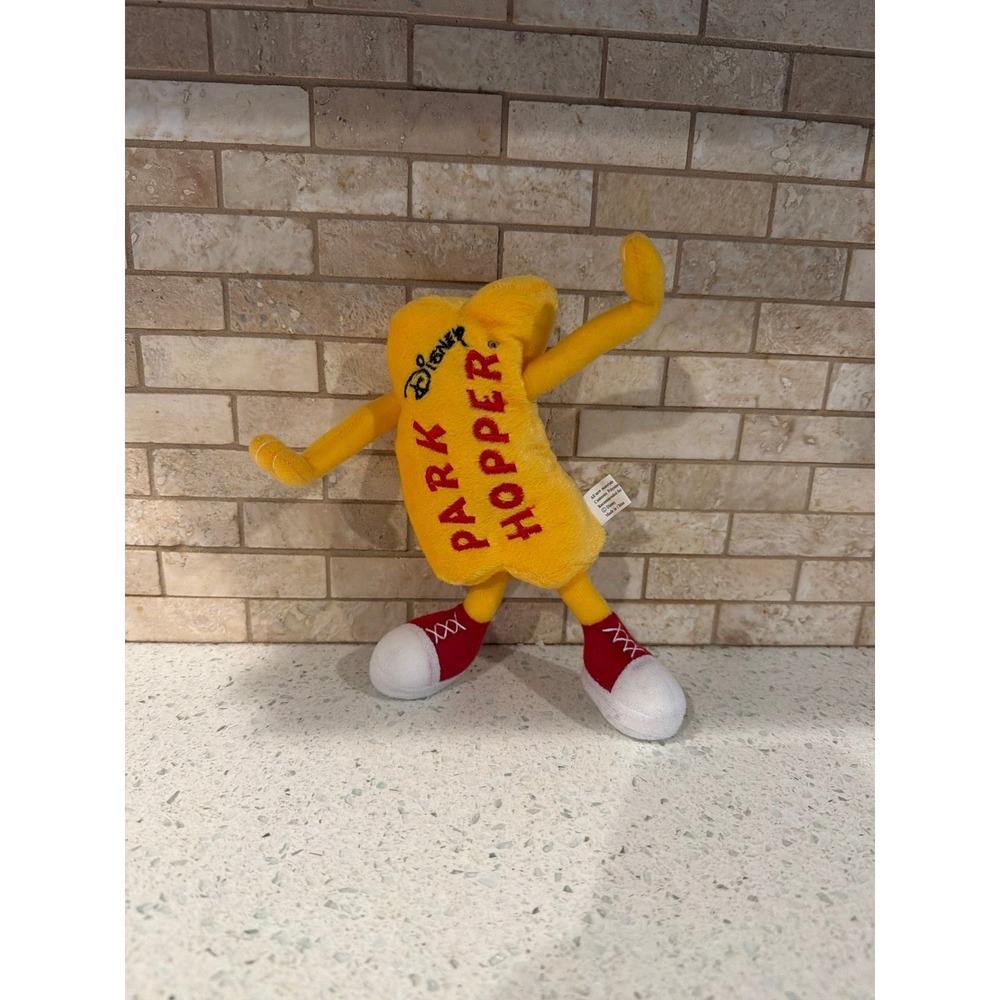 Disney Park Hopper Ticket Plush Yellow Red